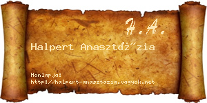 Halpert Anasztázia névjegykártya